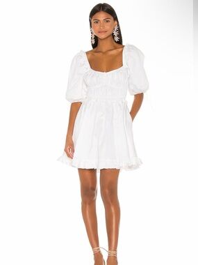 For Love & Lemons Jackson Mini Dress in Ivory
